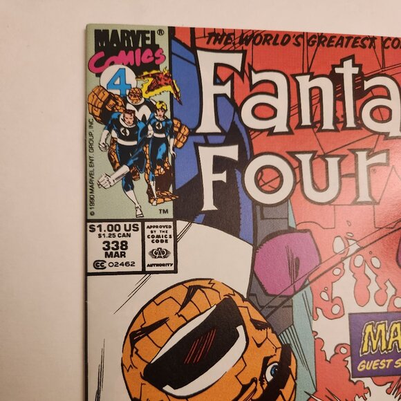 Fantastic Four #338 (1990) Marvel Comics Iron Man & Thor Ms. Marvel Newstand NM - Picture 3 of 14